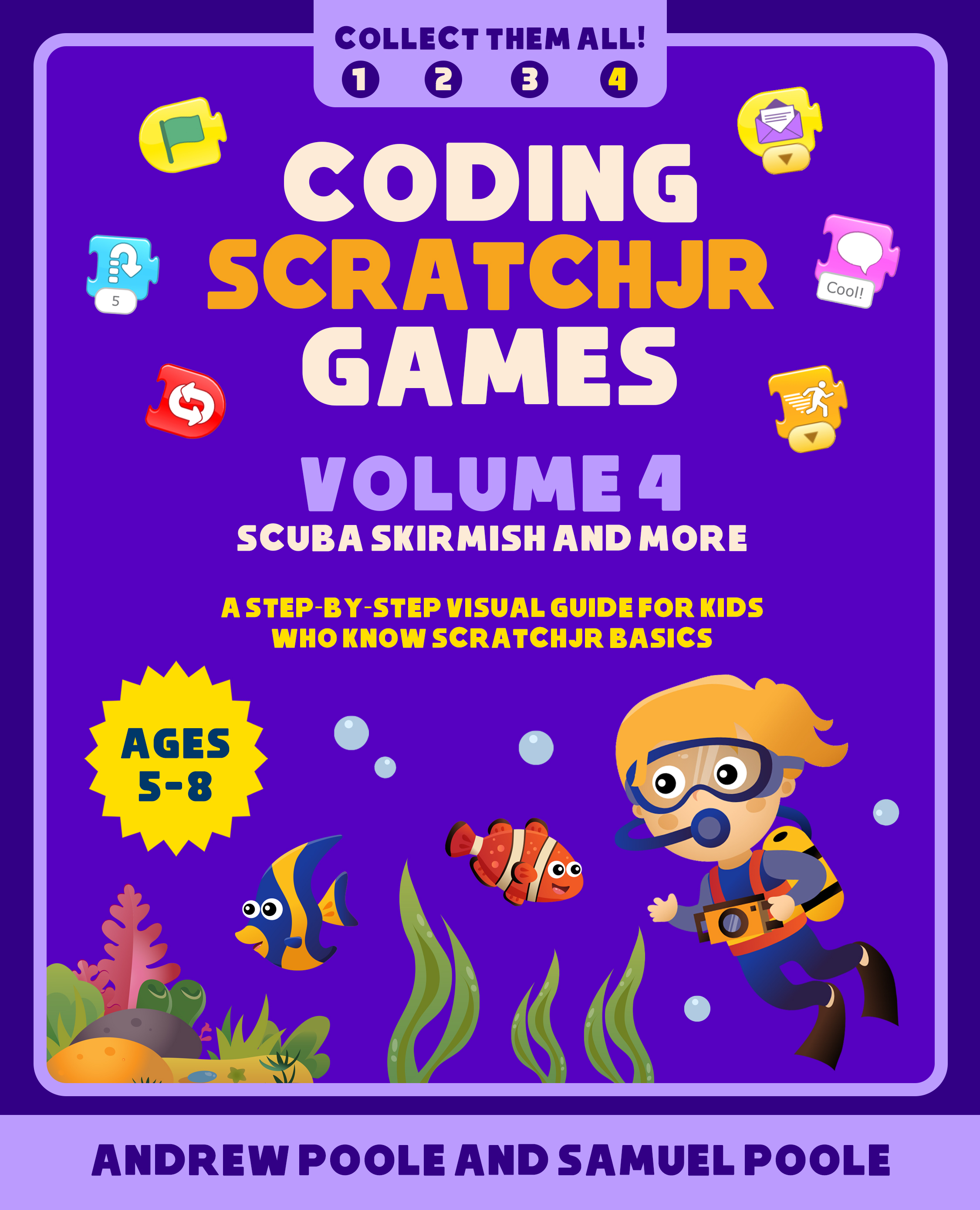 Coding ScratchJr Games, Volume 4: Scuba Skirmish and More